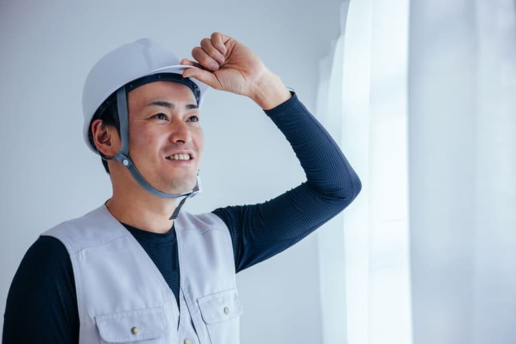 立会から工事まで速くて正確な対応の様子