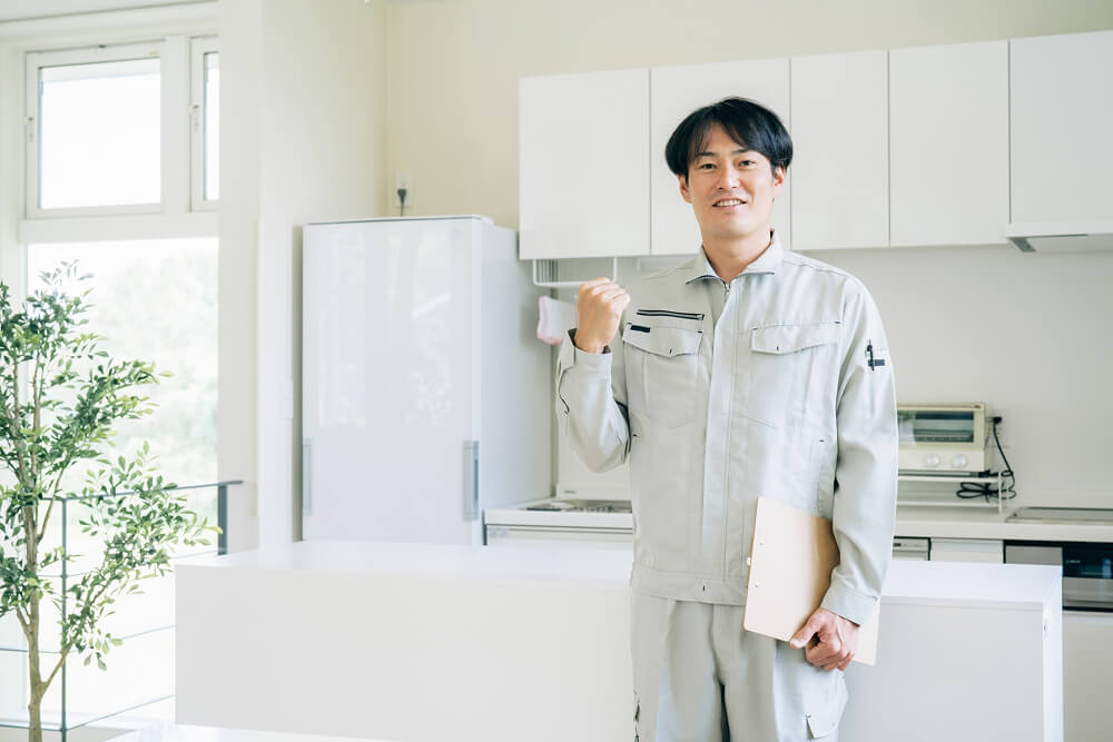 原状回復工事をワンストップで対応する様子